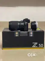 Nikon z50 mirrorless camera . High quality with 2 lens