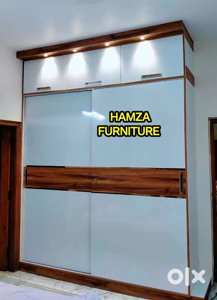 HAMZA FURNITURE NEW DESIGNER PLYWOOD SLIDING WARDROBE