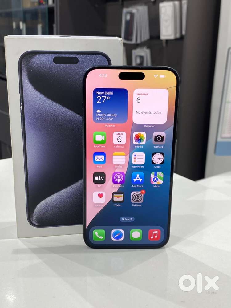 Iphone 15pro max 256gb blue (dual e-sim)with bill 6months warranty