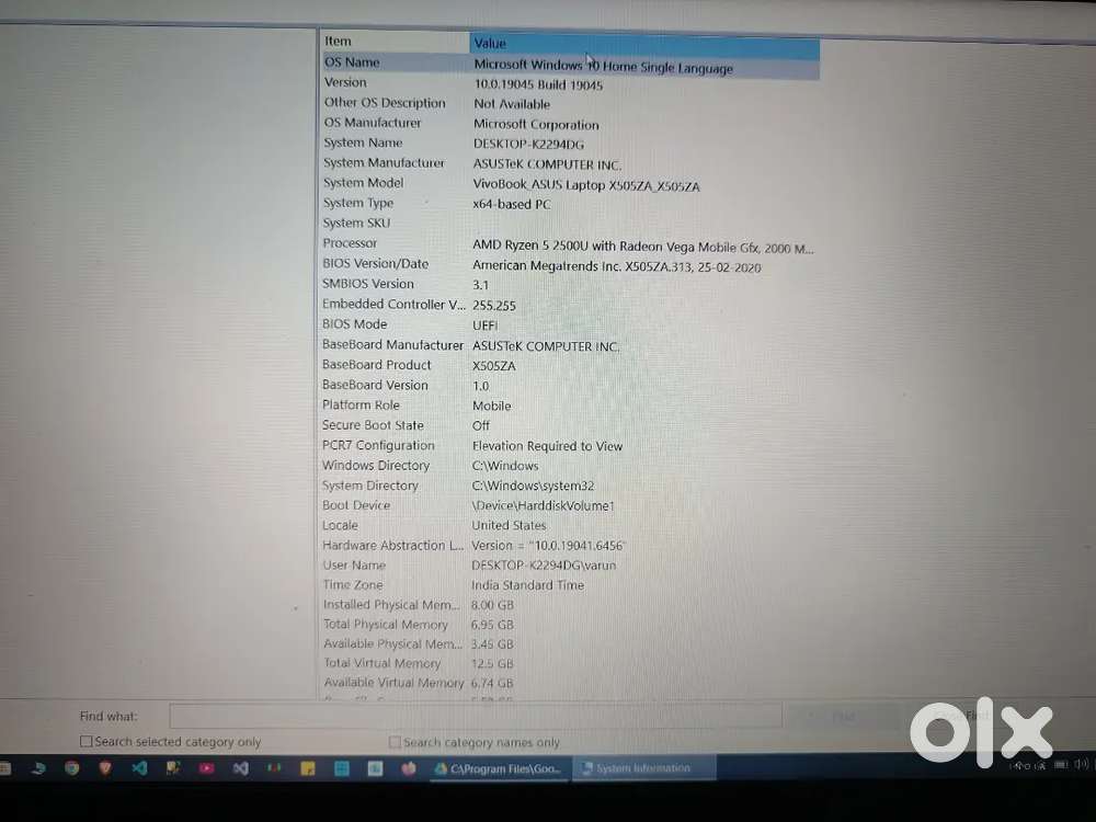 Asus Ryzen 5 2500U 15.6 inch laptop