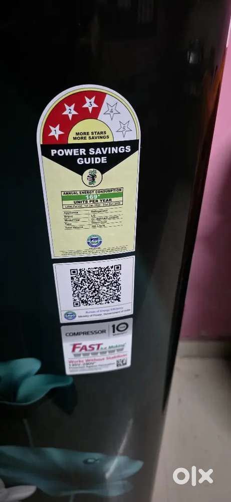 3 MONTH OLD LG 3 STAR REFREGERATOR