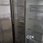 Side by Side 700 litre  steel silver inveter unused fridge.