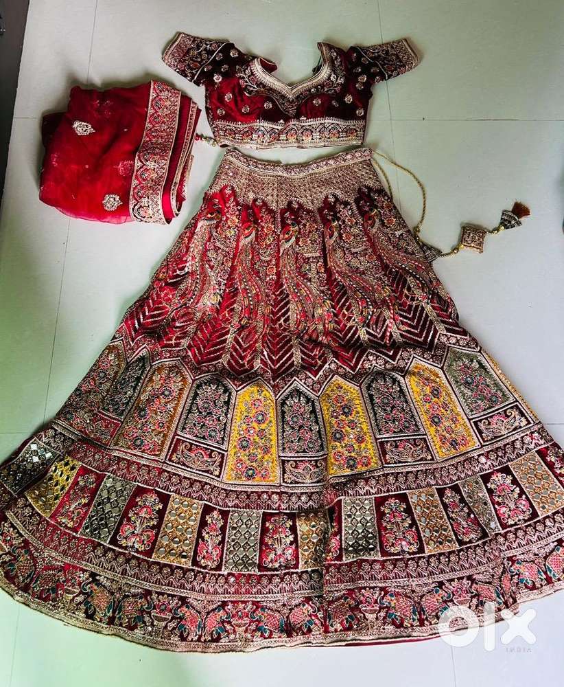 Women’s Birdal Embroidery Wedding Lehenga