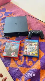Sony PS4 slim 1tb with 3 games GTA 5 and GOD OF WAR AND LAST OF US PS4