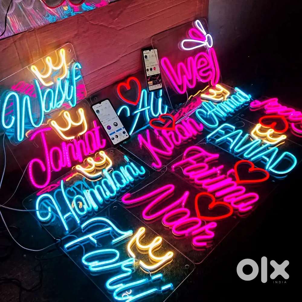 Customised your name with neon sign