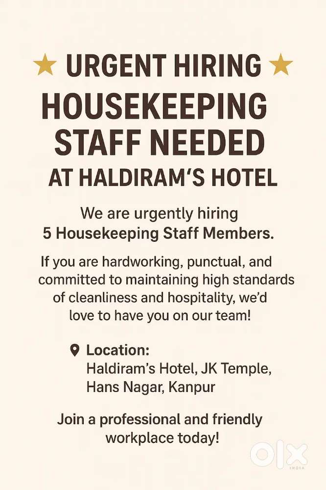 Housekeeping staff
