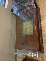 Centre table and 3 side tables with glass top