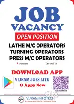 Operators for Lathe / Turning / Press Machine