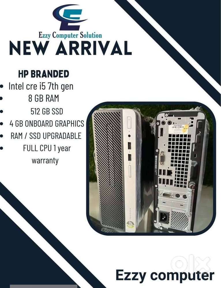 Hp branded intel core i5 7th gen, 8 GB RAM, 512 GB SSD