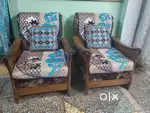 Wooden sofa set