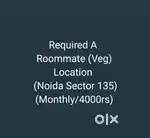 Required Roommate near noida sector 135