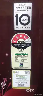 Used LG refrigerator with compressor warrenty