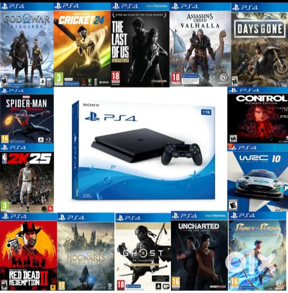 PS4 fat ,slim and pro with 100+games and warranty for sale