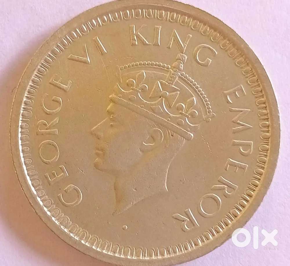 Extremely Rare British India One Rupee Silver Coin