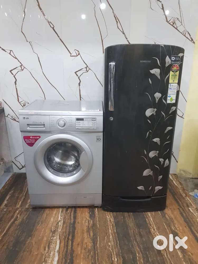 Samsung latest model single door refrigerator and washing machine