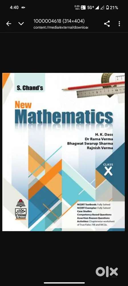 S.Chand's second hand mathematics class 10 book