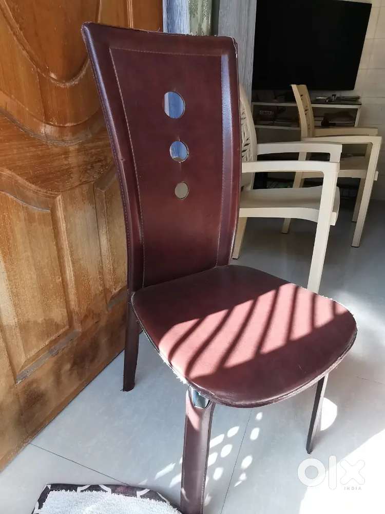 Dining Table Chair, Metal Chair with cover