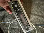 Amplifier which runs with both battery and current.