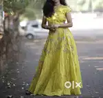 Green Color Classic Ravishing Women Gown