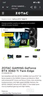Zotac Graphics Card 3060ti new