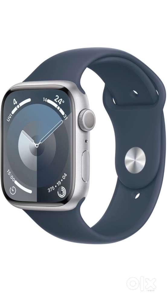 Apple Watch Series 9 GPS 45mm Silver Aluminium Case with Storm Blue
