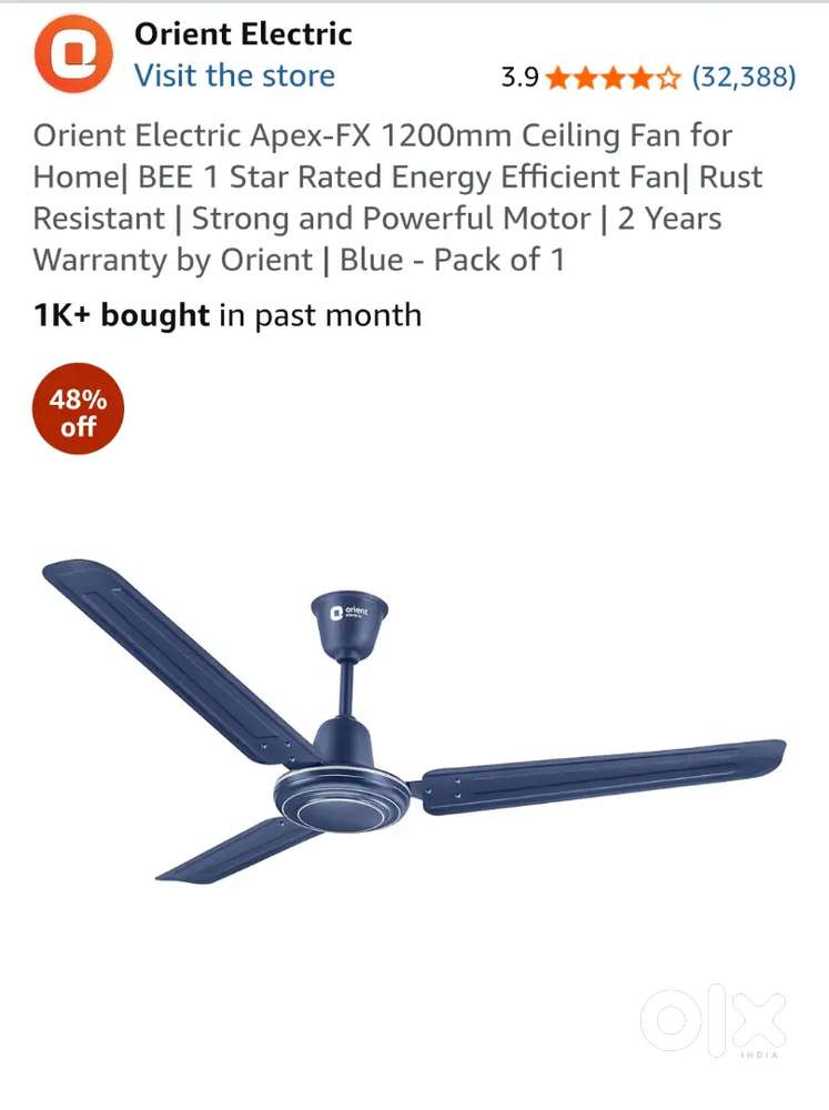 Celling fan Orient company