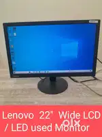 Lenovo  22  Wide LCD used Monitor