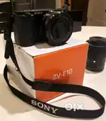 Sony ZV-E10 Mirrorless Camera with 16-50mm + Sigma 30mm F1.4 Lens Used