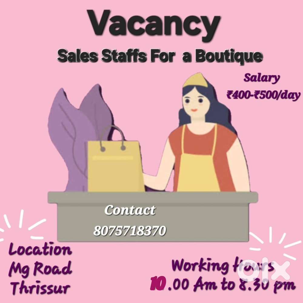 sales girl  for textile shop