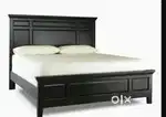 Brand new queen size without storage wooden bed with mattress availabl