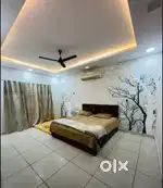 Semifurnished apt wid covered parking posh area of west Delhi nr metro