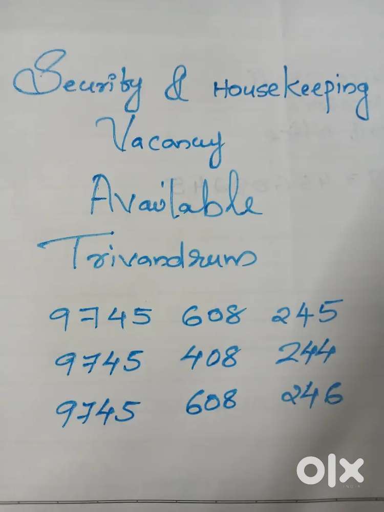 Security & housekeeping,packing