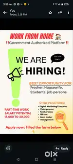 Anyone can apply -housewife , students , employees