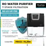 New RO Water Purifier 7 Stage Filter, RO + UV + UF , 1 Year Warranty