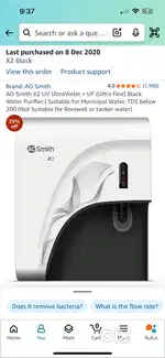 Ao smith X2 Water purifier