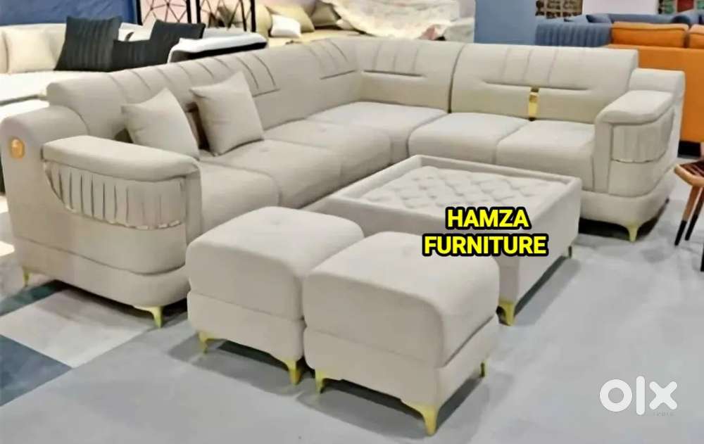 HAMZA FURNITURE New look l shape sofa set Bajaj finance available