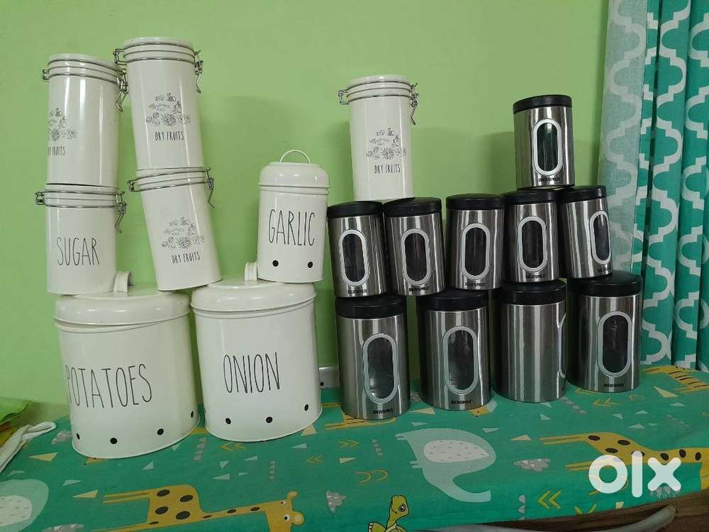 Stainless steel cookers and Airtight jars/canisters