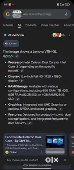 Lenovov15 igl laptop