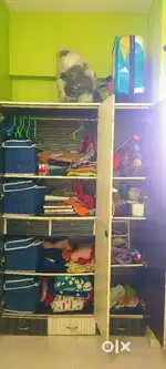 3-Door Wardrobe with Mirror in Good Condition