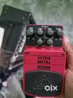 Electric guitar pedal and marshall amp