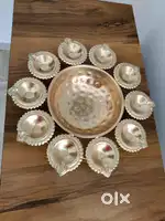 Diya Round Shape Flower Decorative Urli Bowl of 10