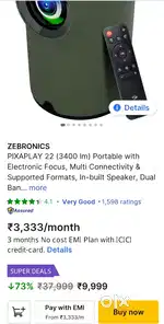 Zebronics Android Projector