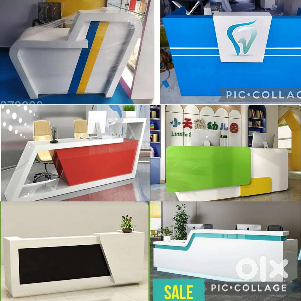 Cash counter office table chairs reception table conference table desk