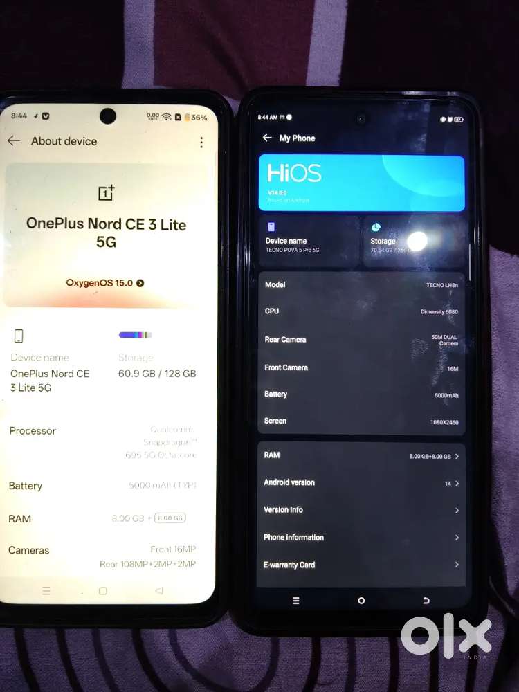 Tecno 5 pro 5g 8/256. Or one plus nord ce3 lite 8/128