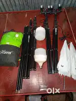 2 Light Stand , Green screen kit 2, 60w 2 LED, 2 Reflector Umbrella