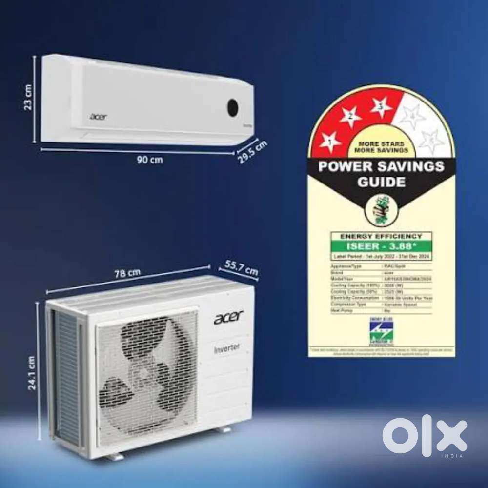 1.5 ton 3 star acer brand convertible inverter ac with brand Warranty