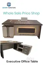 Sairam Furniture manager L-shape executive office table multi storage
