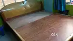 King size bed wooden