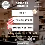 Chef / cooking Assistant / House keeping