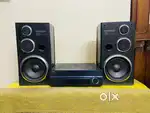 2 kenwood speakers with yamaha amplifier .